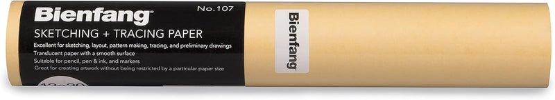 Bienfang SKETCH 107 Canary Tracing Paper Roll - 12 Inches x 20 Yards - Image 1